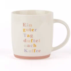 Grafik Werkstatt Tasse Gute Laune Ein guter Tag duftet nach Kaffee weiß bunt 300ml