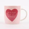 Grafik Werkstatt Tasse Gute Laune Dich hab ich am liebsten Herz rosa 300ml