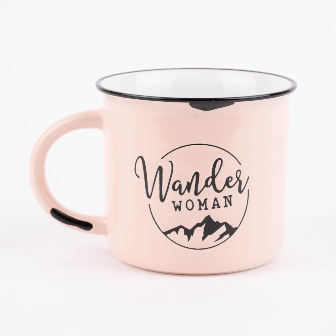 Grafik Werkstatt Tasse Vintage Bergglück aus Keramik in Emaille-Optik verschiedene Motive 400ml