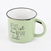 Grafik Werkstatt Tasse Vintage aus Keramik in Emaille-Optik verschiedene Motive 400ml
