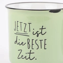 Grafik Werkstatt Tasse Vintage aus Keramik in Emaille-Optik verschiedene Motive 400ml
