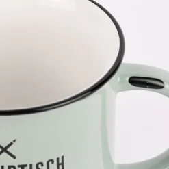 Grafik Werkstatt Tasse Vintage Schreibtisch Held altgrün schwarz 470ml