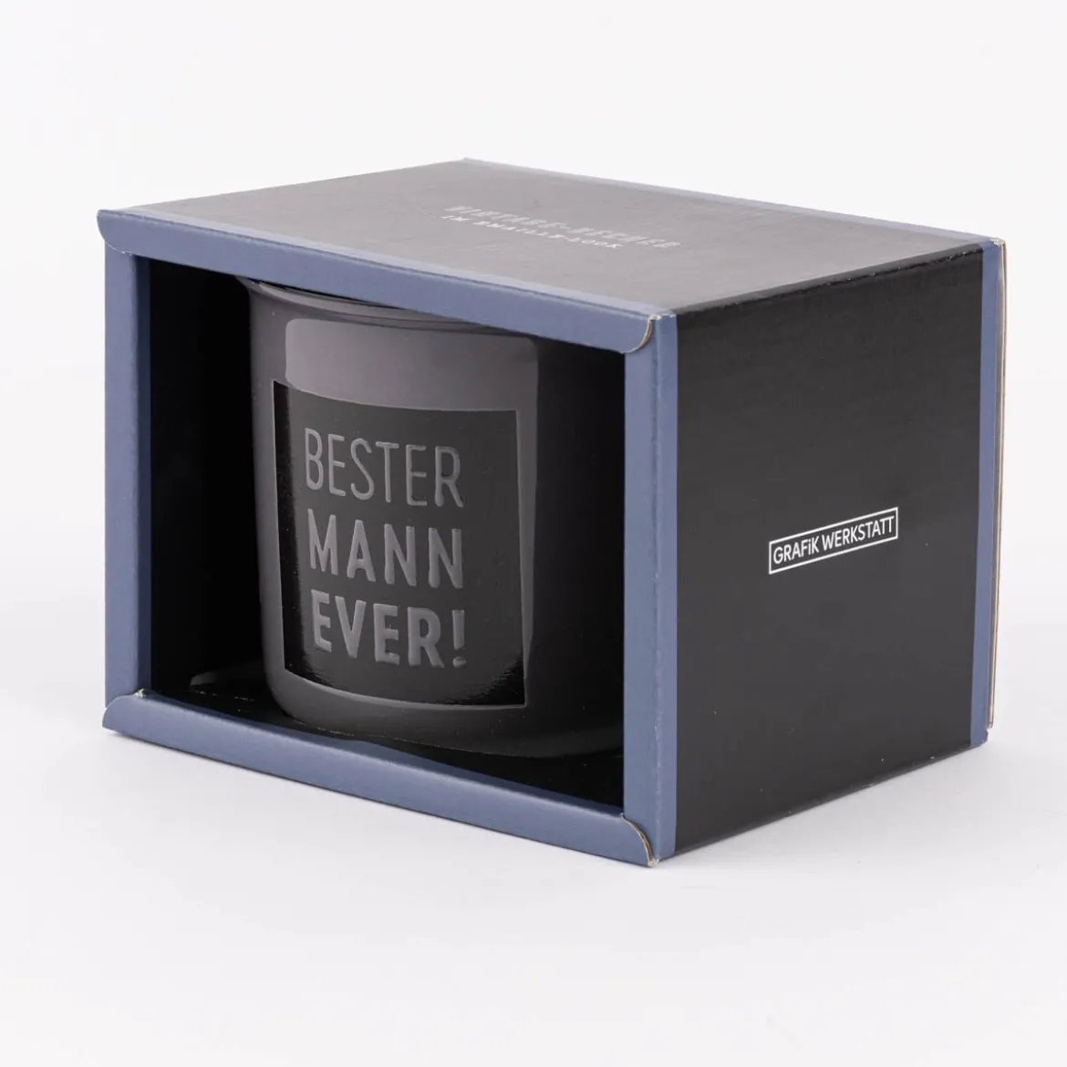Grafik Werkstatt Tasse Vintage Bester Mann Ever! graublau schwarz 400ml