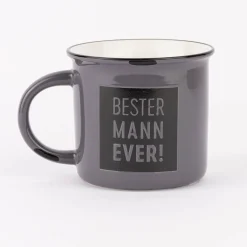 Grafik Werkstatt Tasse Vintage Bester Mann Ever! graublau schwarz 400ml