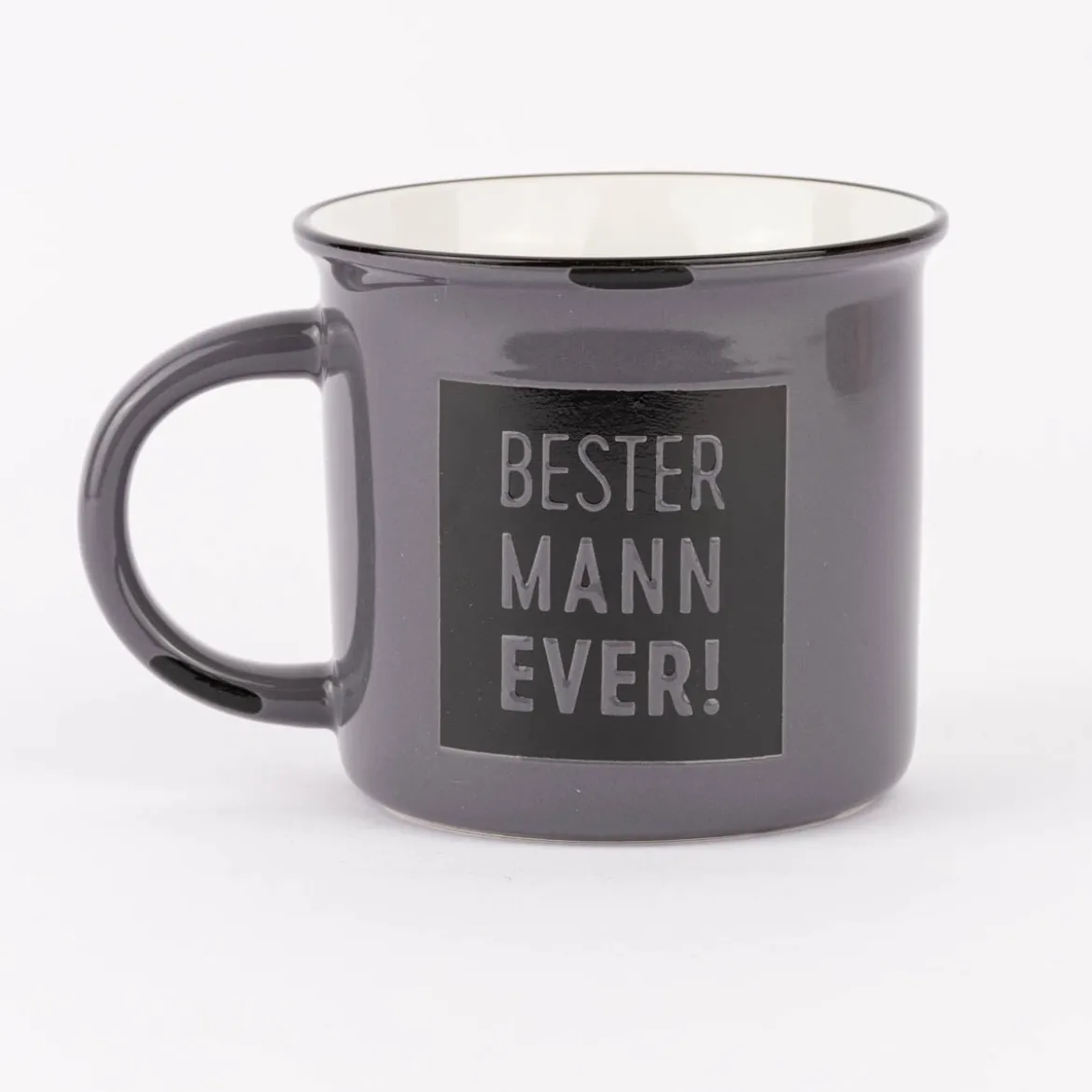 Grafik Werkstatt Tasse Vintage Bester Mann Ever! graublau schwarz 400ml