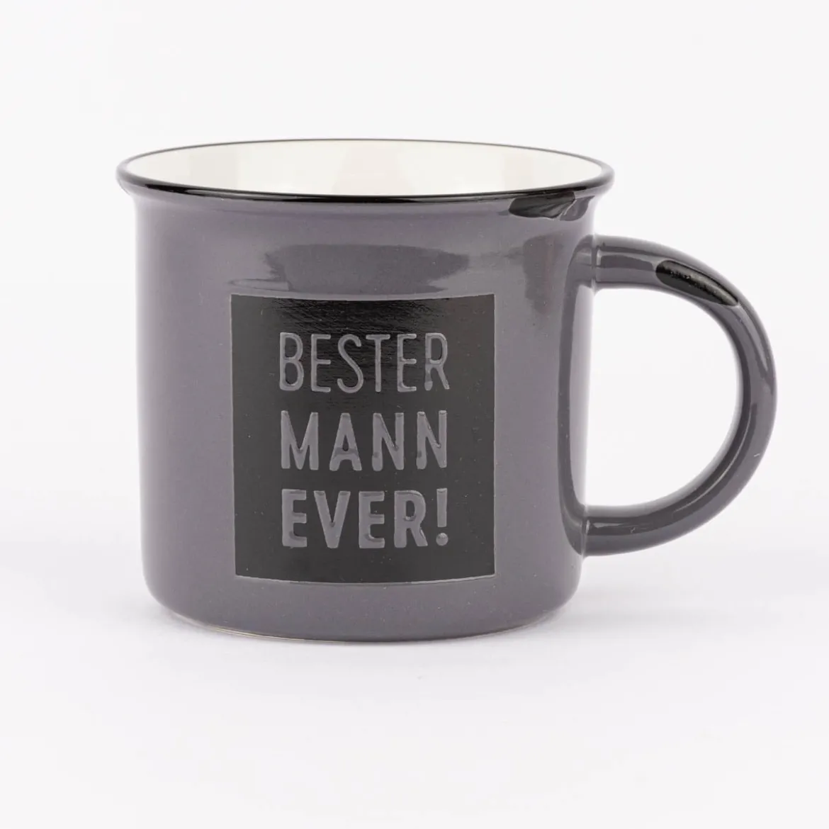 Grafik Werkstatt Tasse Vintage Bester Mann Ever! graublau schwarz 400ml