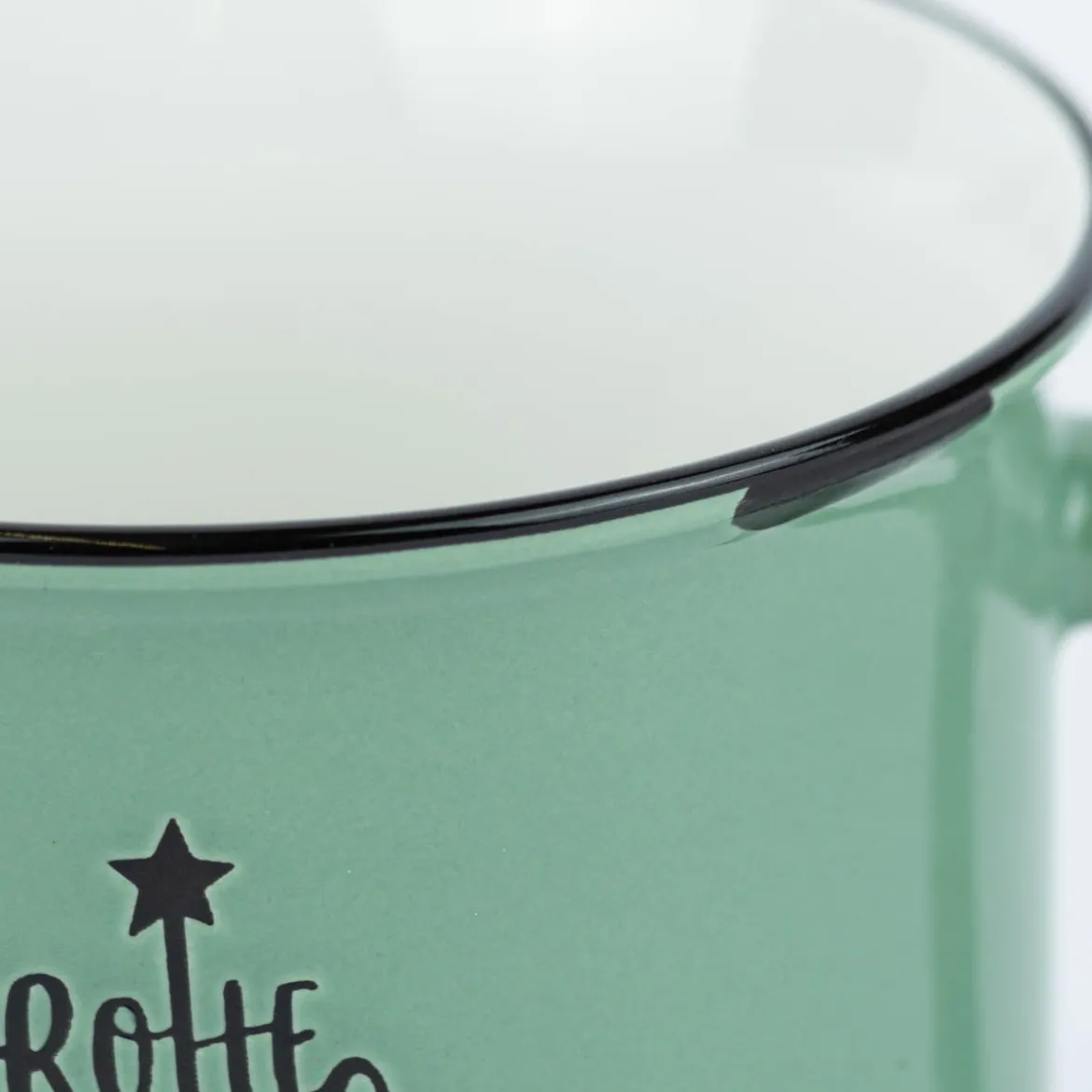 Grafik Werkstatt Tasse Vintage Weihnachten Frohe Weihnachten grün schwarz weiß 400ml