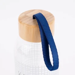 Grafik Werkstatt Trinkflasche aus Glas Weltbester Papa kariert 550ml