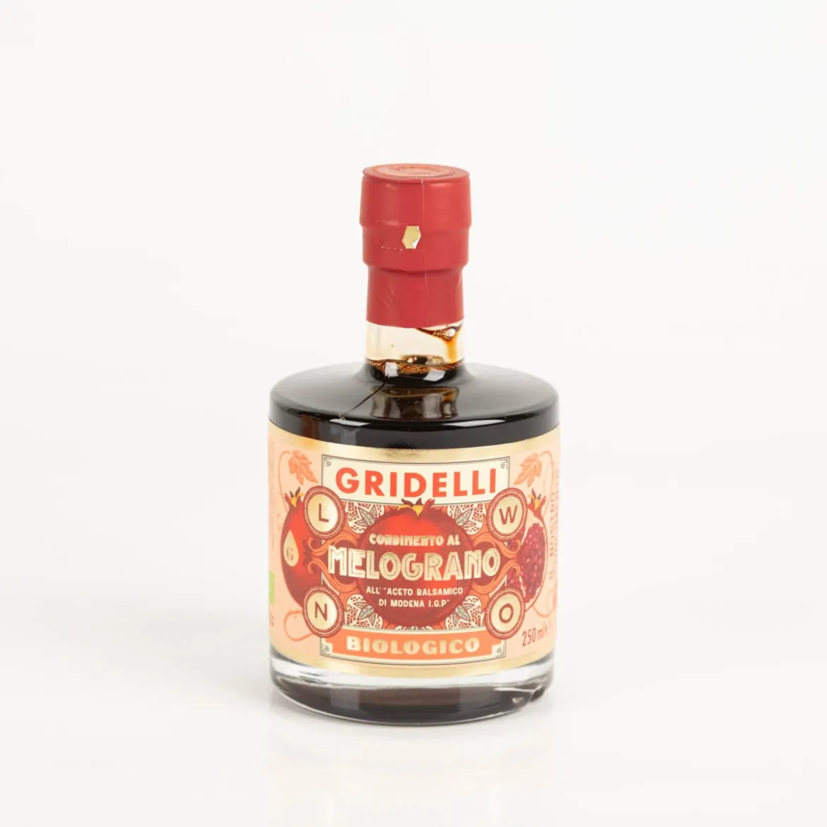 GRIDELLI Bio Balsamico Granatapfel Condimento Melograno All Aceto Balsamico di Modena I.G.P. Biologico 250ml