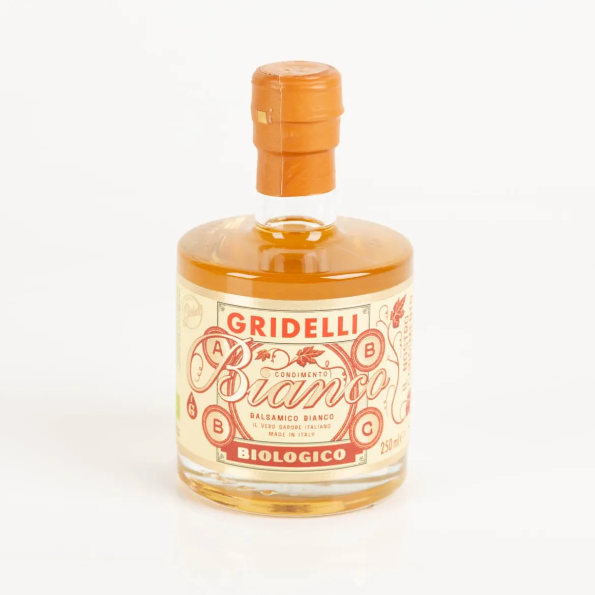 GRIDELLI Bio Balsamico weiß Condimento Bianco All Aceto Balsamico di Modena I.G.P. Biologico 250ml