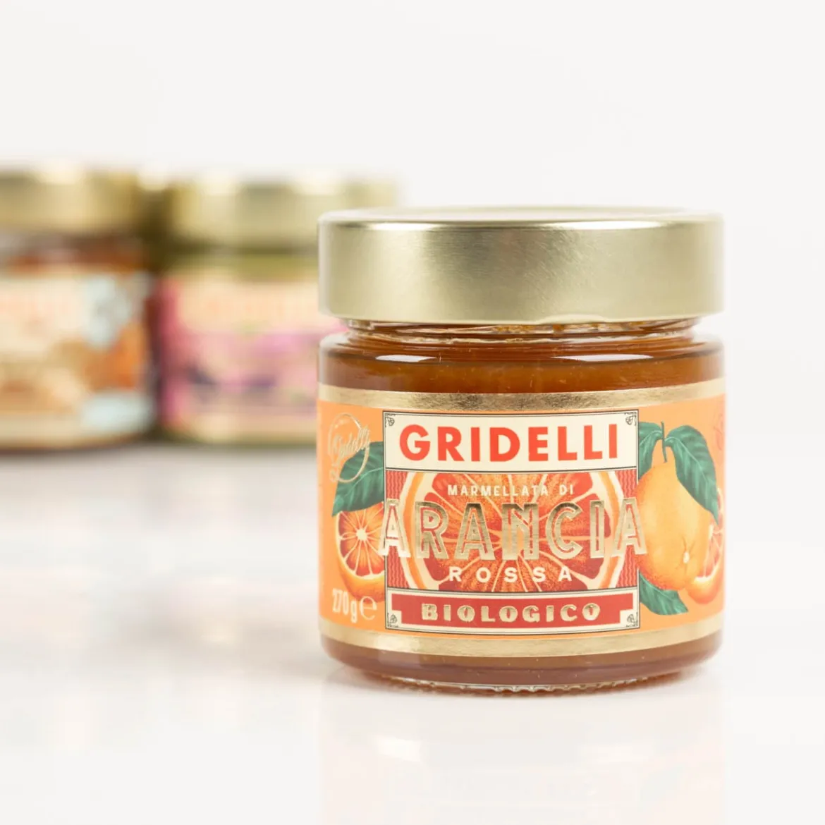 GRIDELLI Bio Blutorangenmarmelade Marmelatta Di Arancia Rosa Biologico 270gr