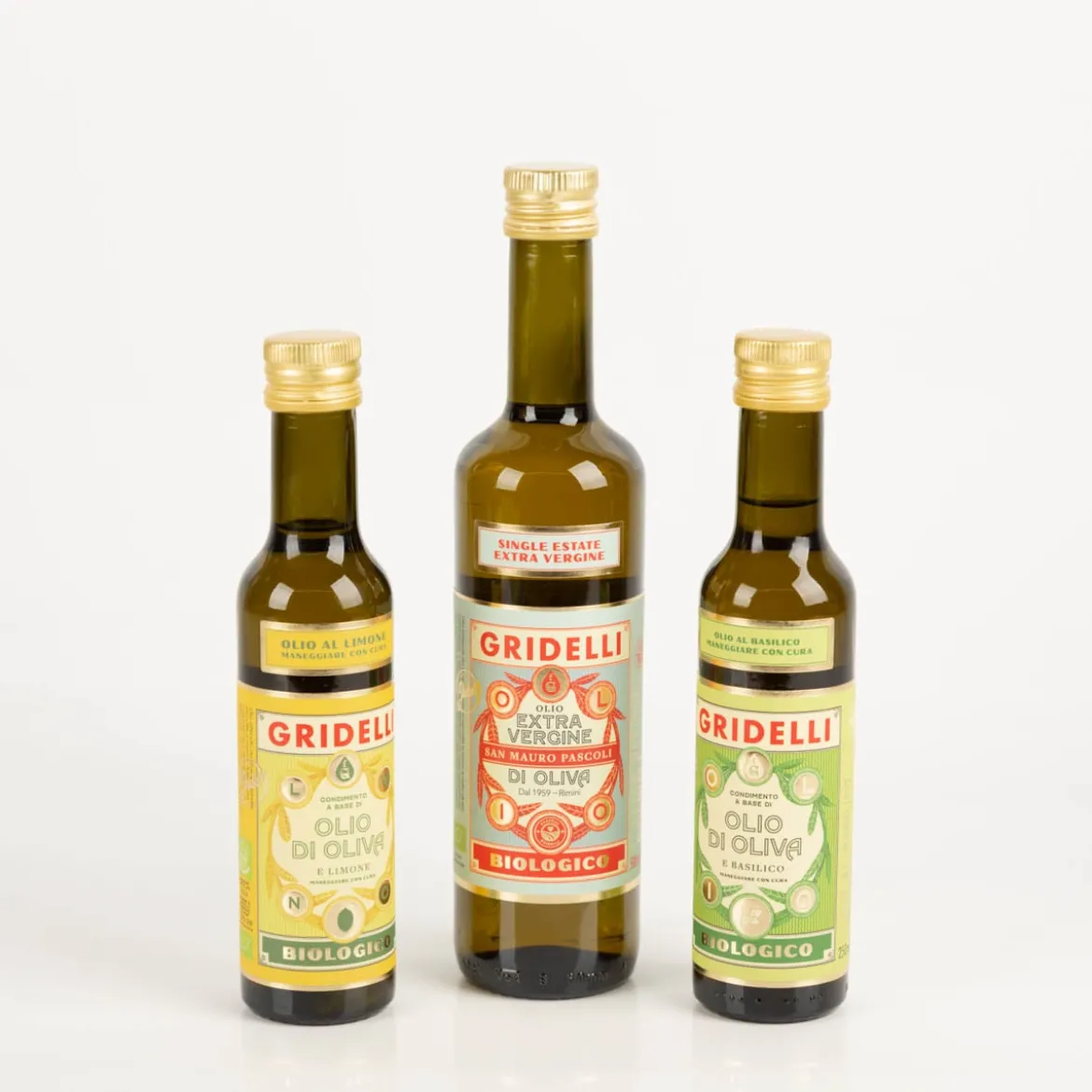 GRIDELLI Bio Olivenöl mit Basilikum Condimento a Base di Olio Di Oliva E Basilco Biologico 250ml