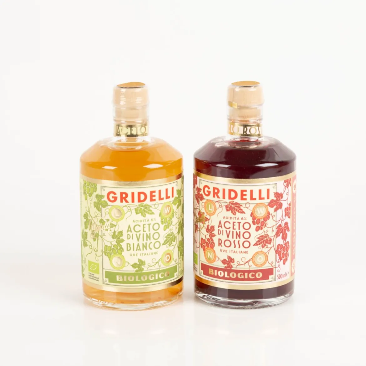 GRIDELLI Bio Weißweinessig Aceto di Vino Bianco Biologico 500ml