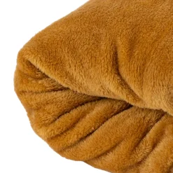 Große Kuscheldecke aus Microfaser einfarbig camel braun 180x220cm