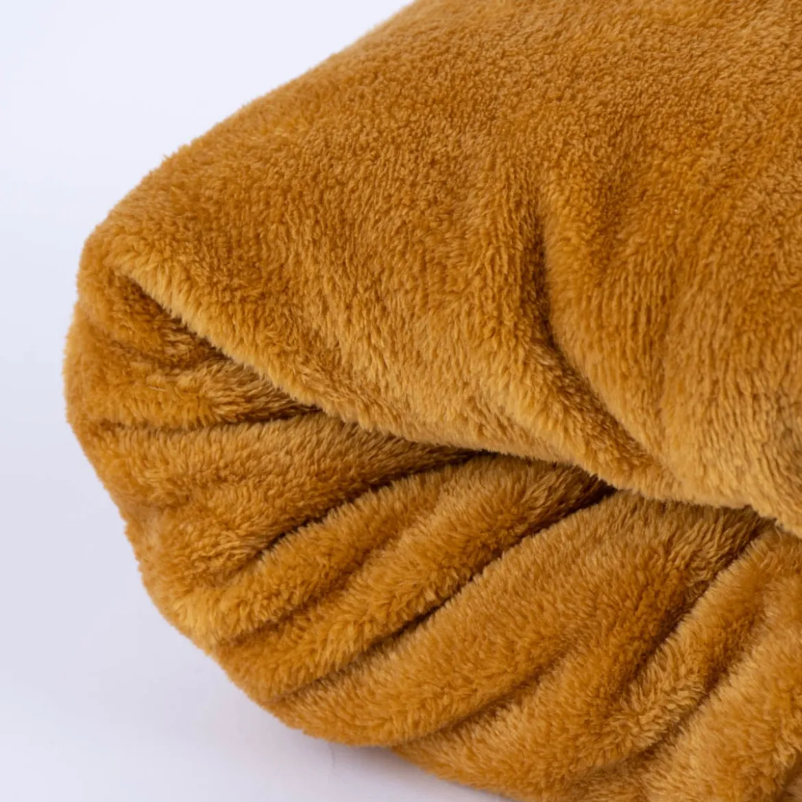 Große Kuscheldecke aus Microfaser einfarbig camel braun 180x220cm
