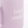 Große Tasse weekend aus Keramik verschiedene Farben 420ml