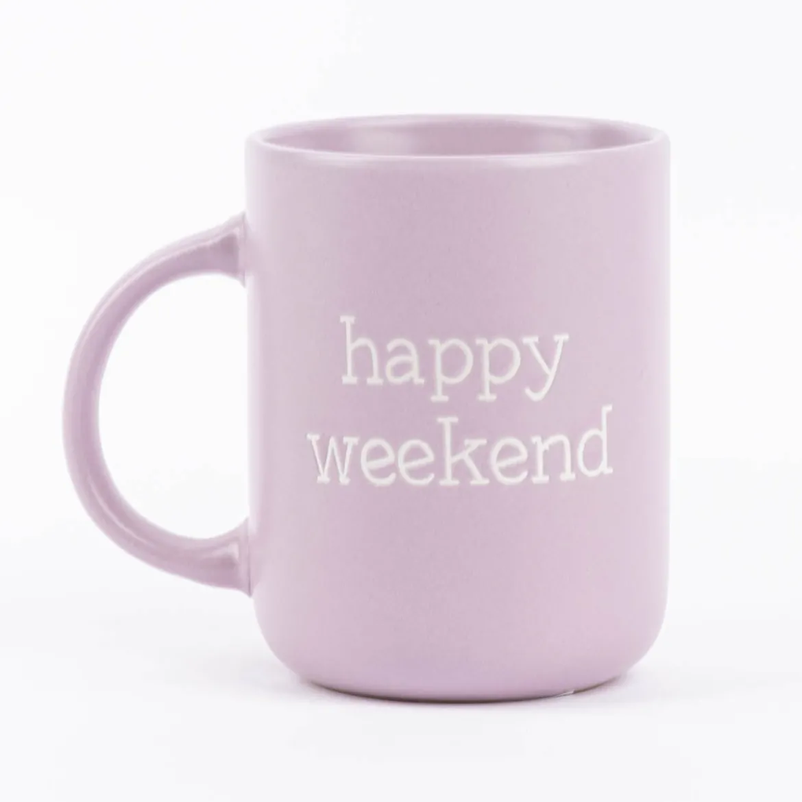 Große Tasse weekend aus Keramik verschiedene Farben 420ml