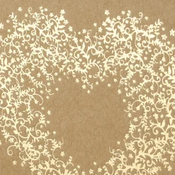 Gästebuch Blumenherz blanko Papier braun goldfarbig 22 Seiten 20,5x20,5cm