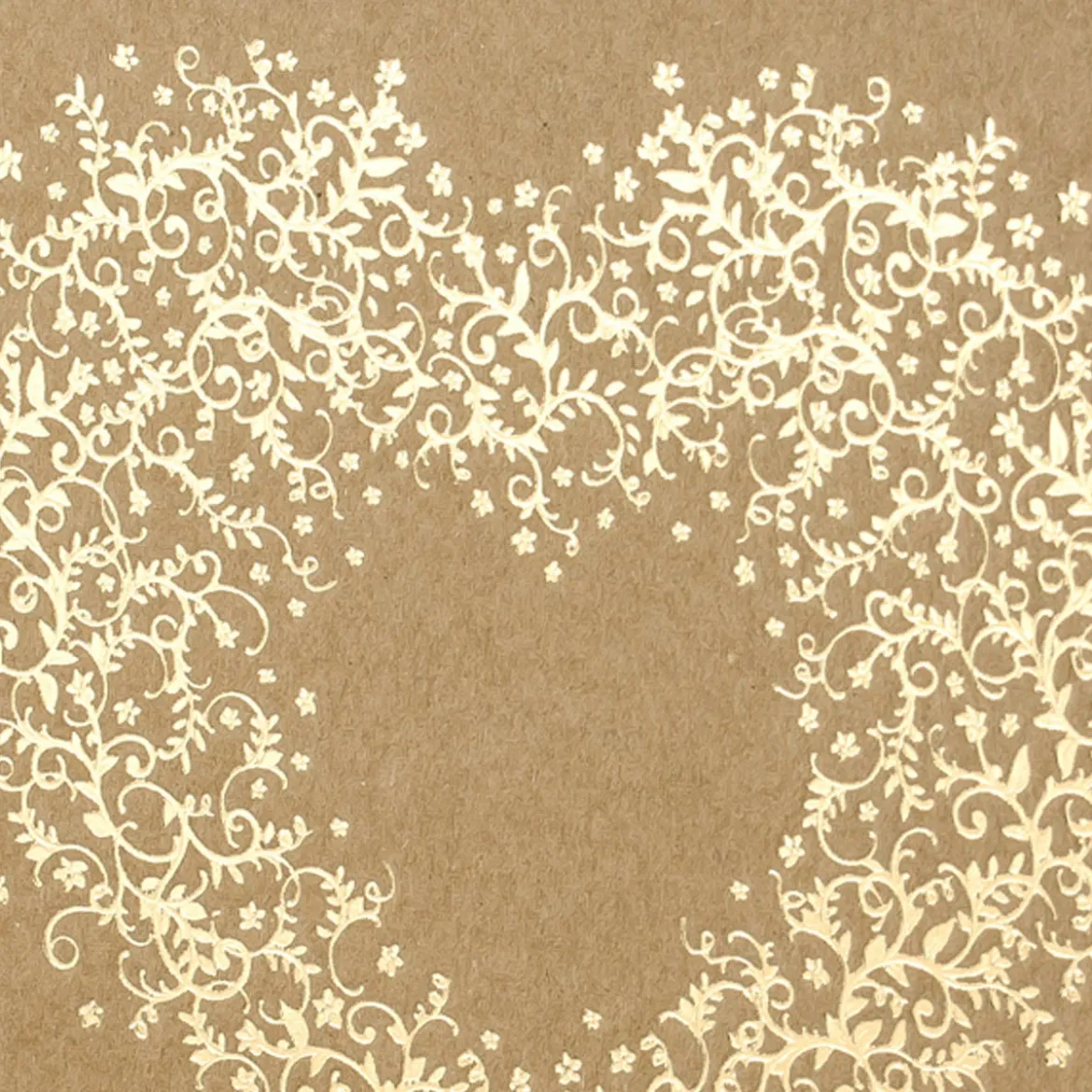 Gästebuch Blumenherz blanko Papier braun goldfarbig 22 Seiten 20,5x20,5cm