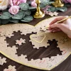 Gästebuch Puzzle Herzform Papier natur gold 45x35,5cm