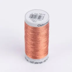 Gütermann Metallic Effektgarn Sulky Metallic Nähgarn Stickgarn Metalleffekt-Faden Farbnr. 7011 kupfer 500 Meter/Spule