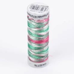 Gütermann Metallic Effektgarn Nähgarn Stickgarn Metalleffekt-Faden Metallic Farbnr. 7029 pink grün 200 Meter/Spule