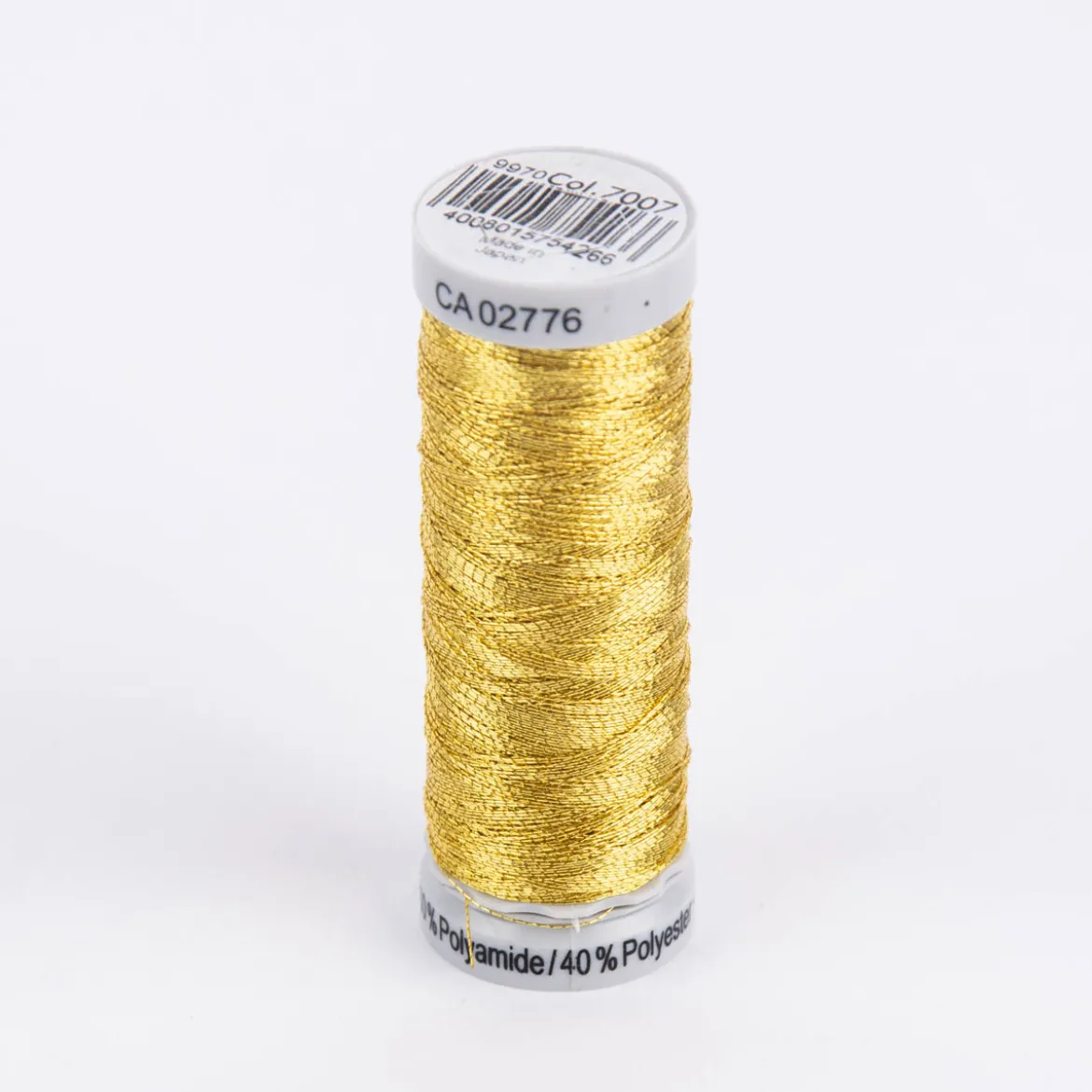 Gütermann Metallic Effektgarn Nähgarn Stickgarn Metalleffekt-Faden Metallic Farbnr. 7007 gold 200 Meter/Spule