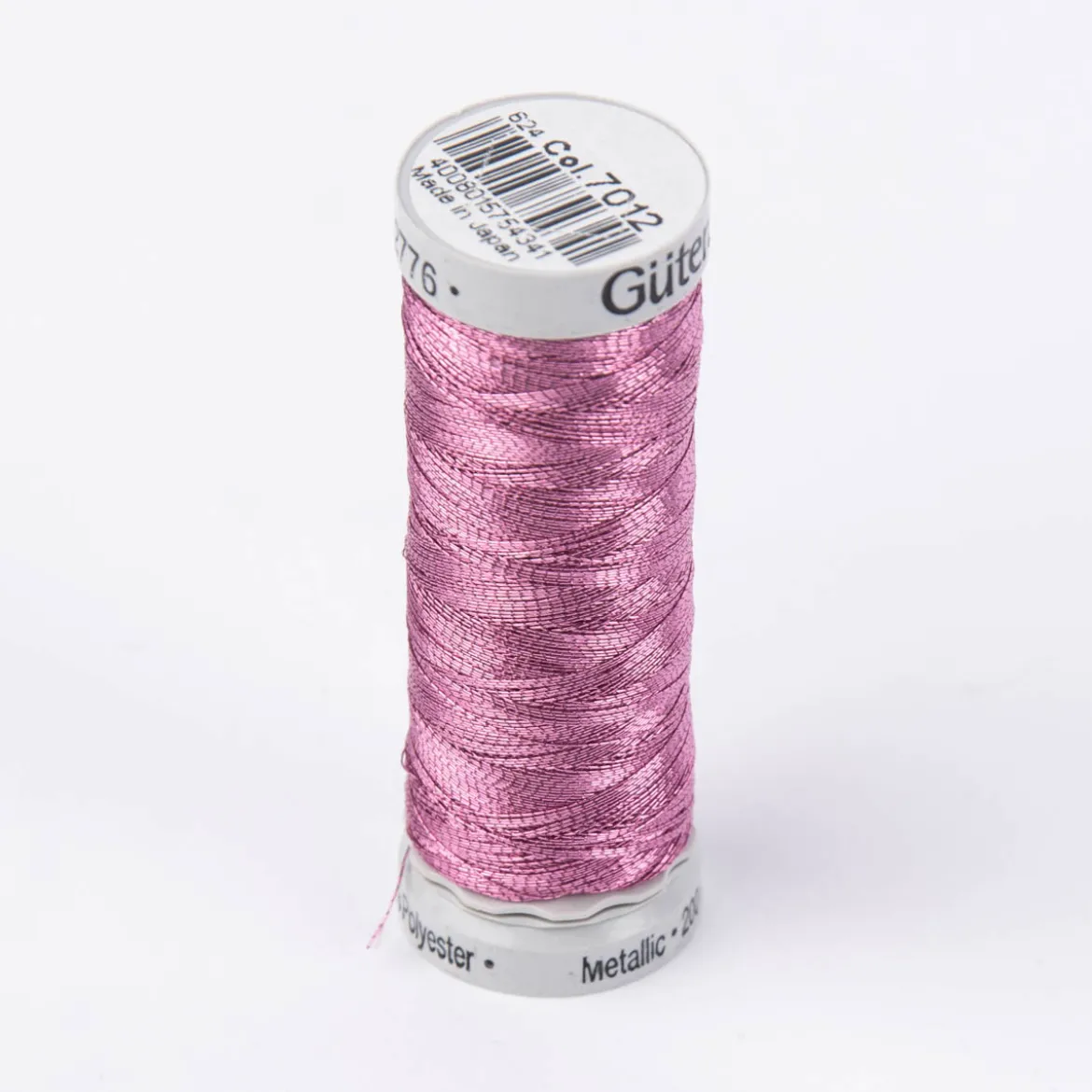 Gütermann Metallic Effektgarn Nähgarn Stickgarn Metalleffekt-Faden Metallic Farbnr. 7012 rosa 200 Meter/Spule