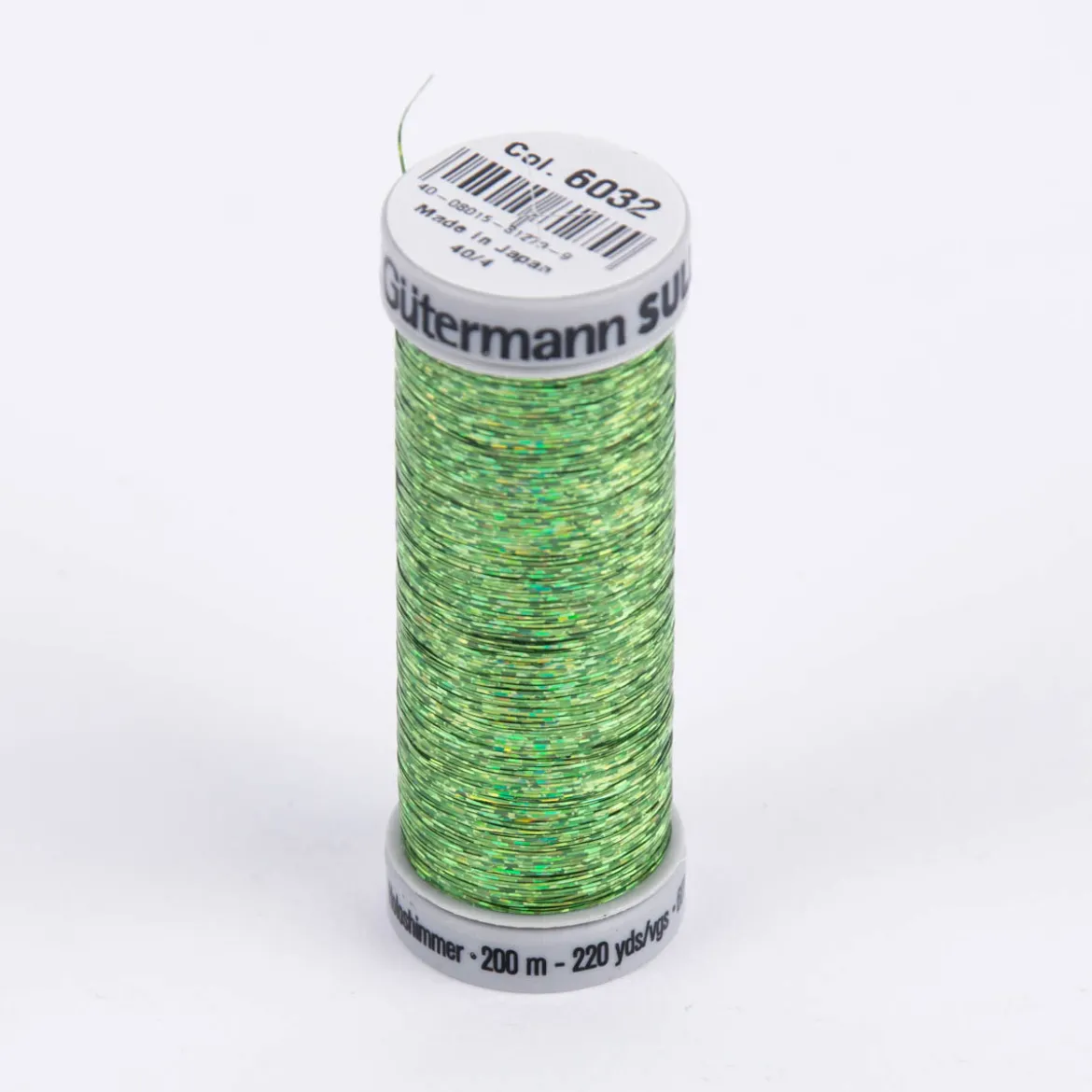 Gütermann SULKY Holoschimmer Metallic-Effektgarn Stickgarn Metalleffekt-Faden Farbnr. 6032 grün 200m