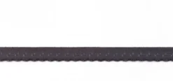 Gummiband Elastic Abschlussspitze Zierband dunkelgrau Breite: 1,2cm