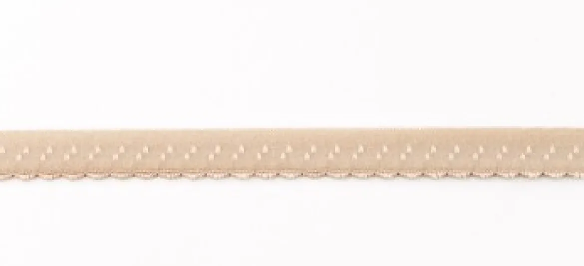 Gummiband Elastic Abschlussspitze Zierband sand Breite: 1,2cm