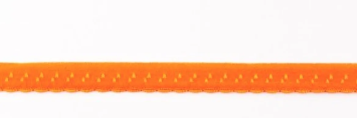 Gummiband Elastic Abschlussspitze Zierband orange Breite: 1,2cm