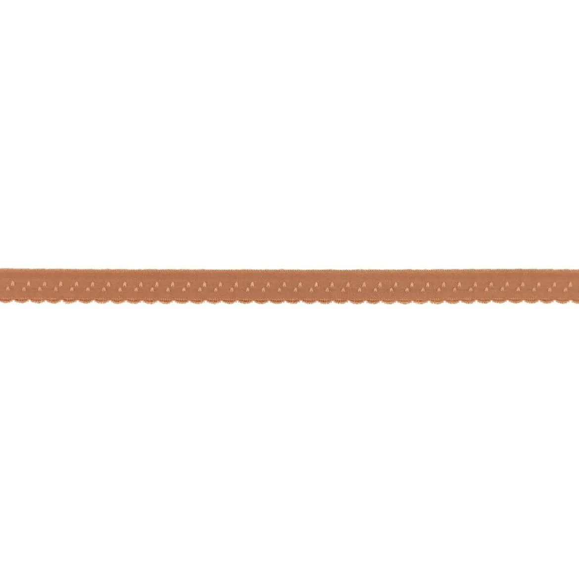 Gummiband Elastic Abschlussspitze Schrägband lachs dunkel Breite: 1,2cm