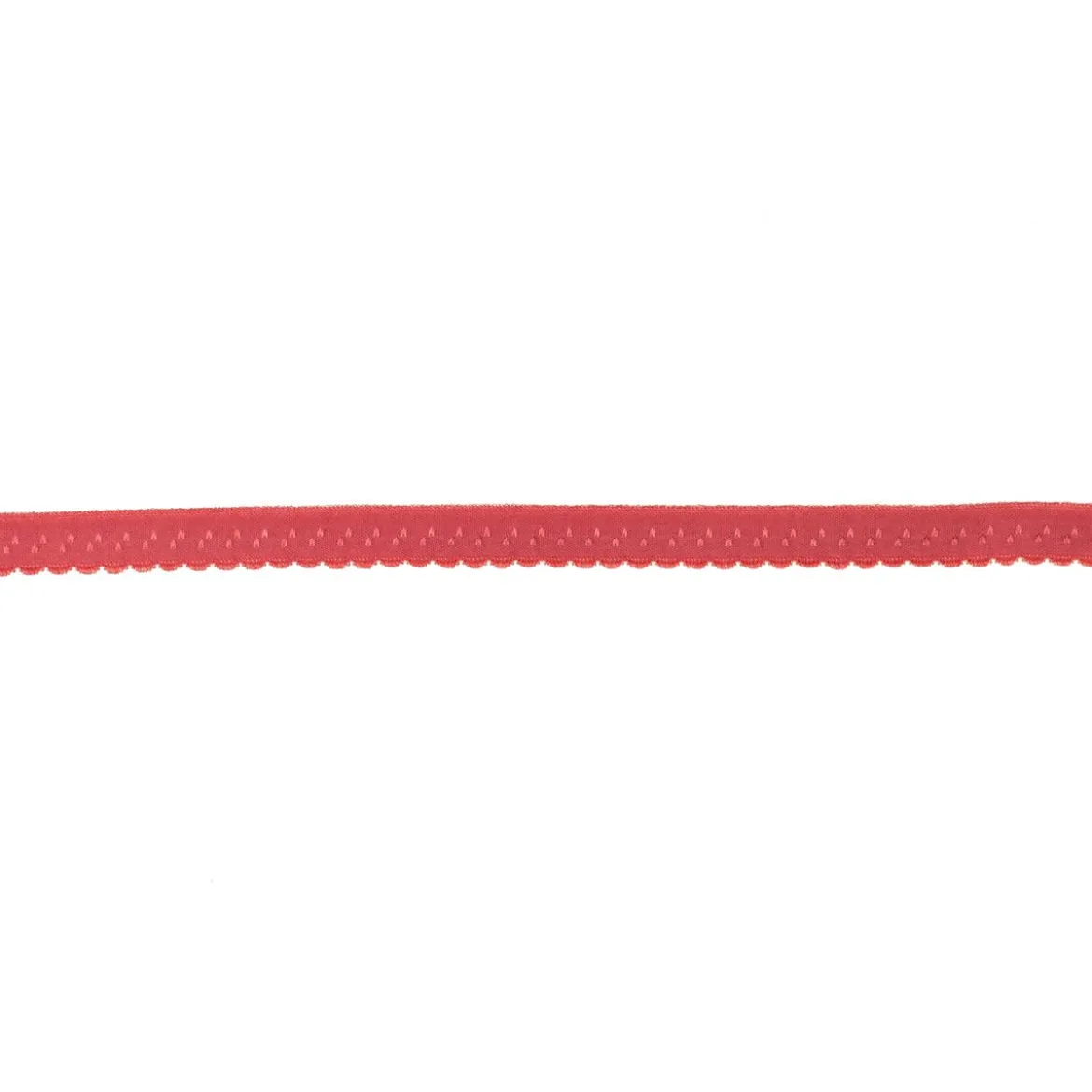 Gummiband Elastic Abschlussspitze Schrägband koralle Breite: 1,2cm