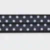 Gummiband Elastic Schrägband Zierband dunkelgrau weiß Punkte Breite: 1,5cm