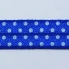 Gummiband Elastic Schrägband Zierband blau weiß Punkte Breite: 1,5cm