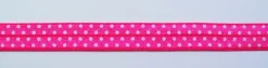 Gummiband Elastic Schrägband Zierband pink weiß Punkte Breite: 1,5cm