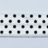 Gummiband Elastic Schrägband Zierband weiß schwarz Punkte Breite: 1,5cm