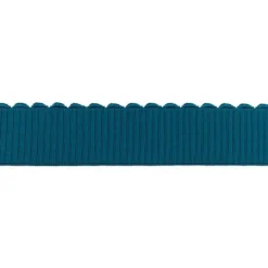 Gummiband gerippt Wellenkante petrol Breite: 3,5cm