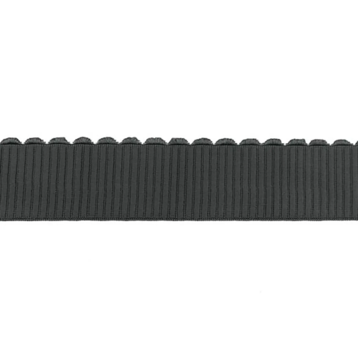 Gummiband gerippt Wellenkante dunkelgrau Breite: 3,5cm