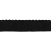 Gummiband gerippt Wellenkante schwarz Breite: 3,5cm
