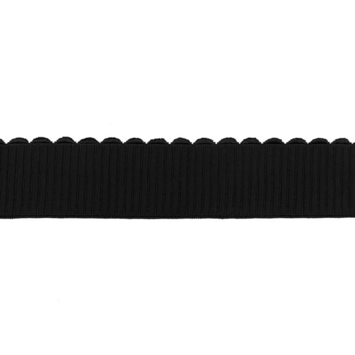 Gummiband gerippt Wellenkante schwarz Breite: 3,5cm