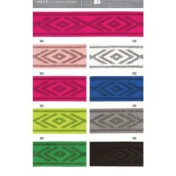 Gummiband Glitzer Rauten geometrisch neongelb silber 4cm Breite