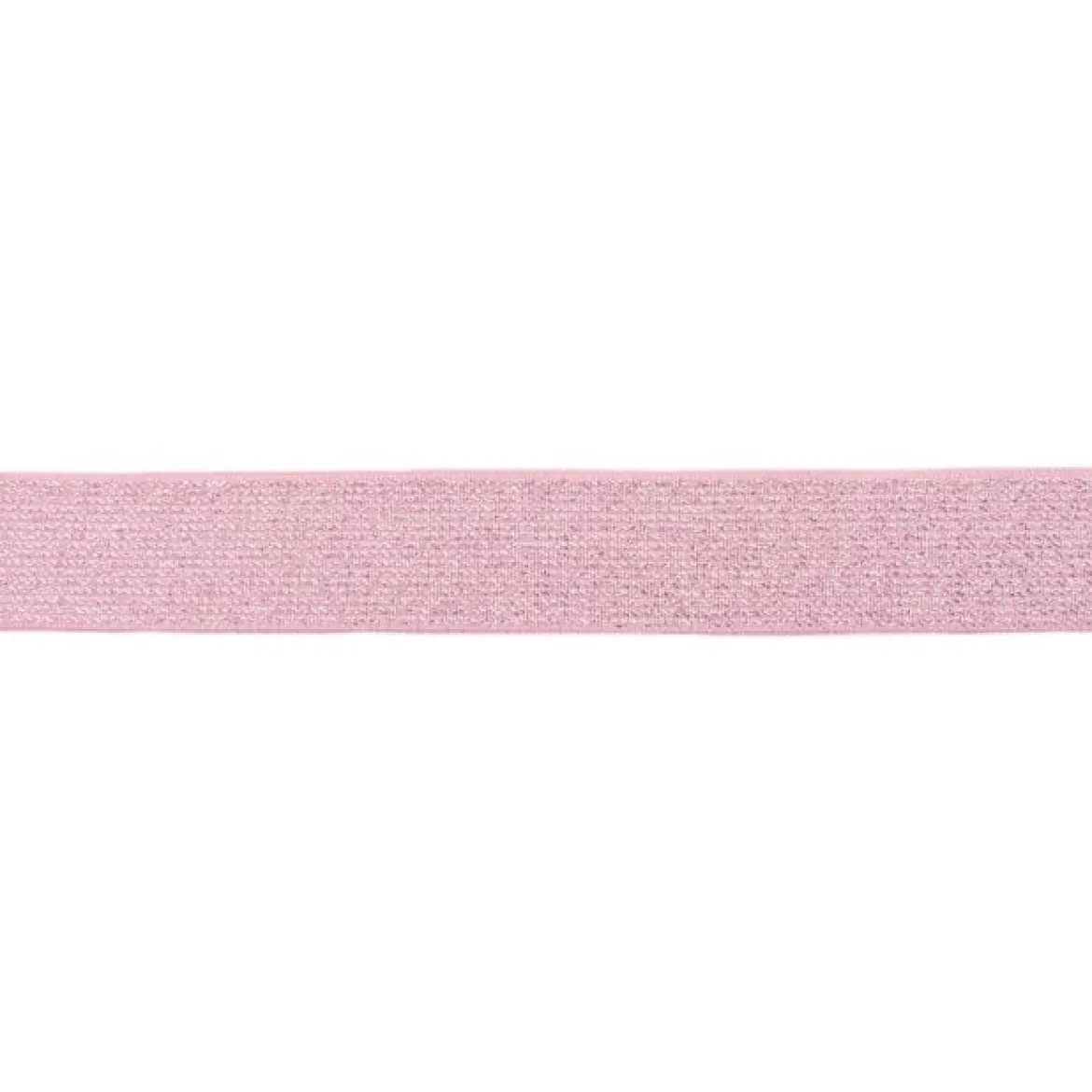 Gummi Band Glitzer rosa silberfarbig Meterware Breite: 2,5cm