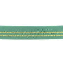 Gummi Band Glitzer Streifen altgrün goldfarbig Breite: 3cm