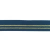 Gummi Band Glitzer Streifen blau goldfarbig Breite: 3cm