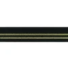 Gummi Band Glitzer Streifen schwarz goldfarbig Breite: 3cm