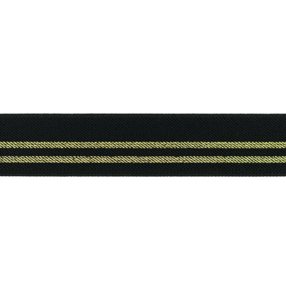 Gummi Band Glitzer Streifen schwarz goldfarbig Breite: 3cm