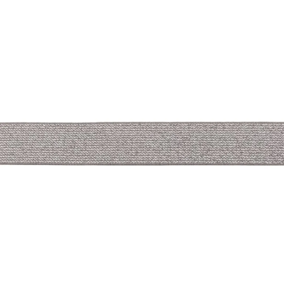 Gummi Band Glitzer taupe silberfarbig Meterware Breite: 2,5cm