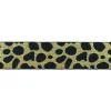 Gummiband Leomuster Glitzer Lurex schwarz goldfarbig Breite: 4cm